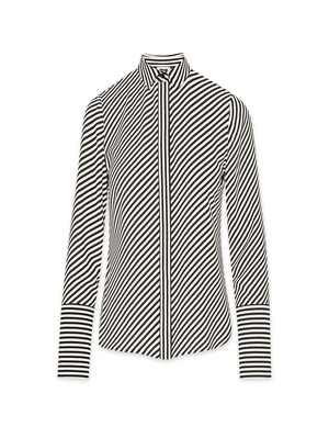 Meilleures ventes Anne Klein Stripe Blouse With Slit Cuffs   | VYQ-4896655